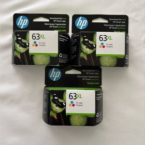 HP 63 XL Tricolour printer ink - 3 packages